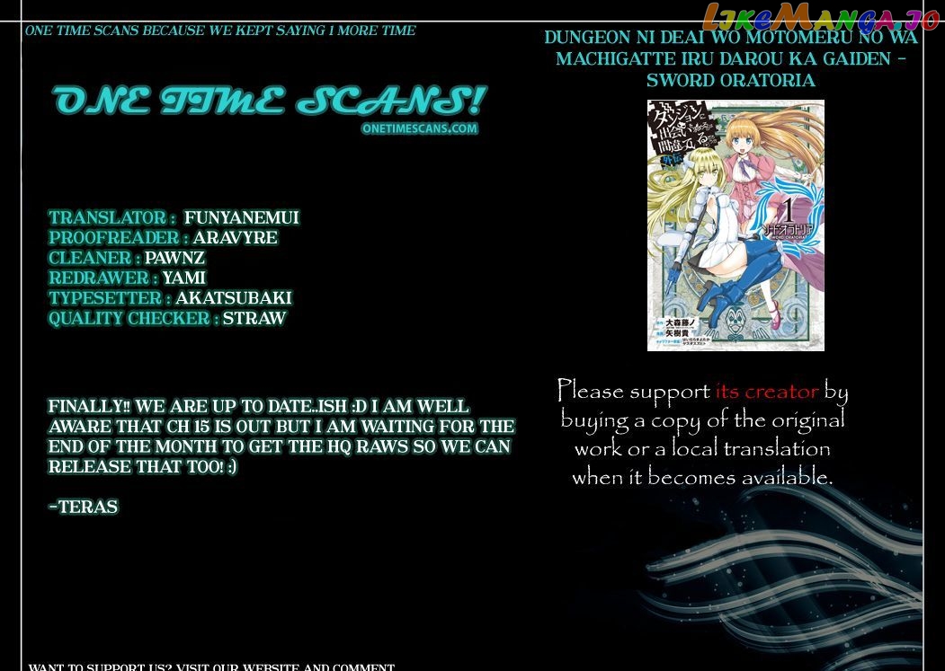 Dungeon Ni Deai O Motomeru No Wa Machigatte Iru Darou Ka Gaiden – Sword Oratoria chapter 14 - page 1
