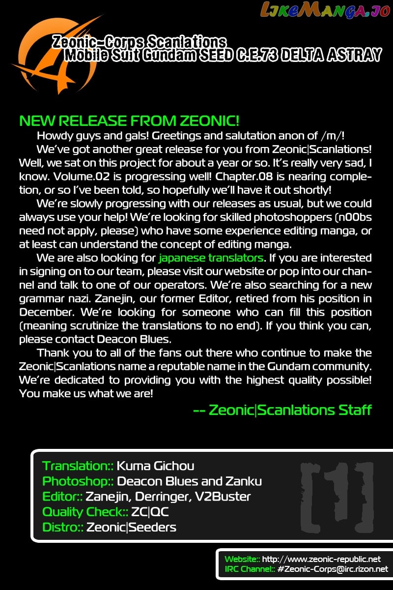 Kidou Senshi Gundam Seed C.e.73 Delta Astray chapter 3.5 - page 6
