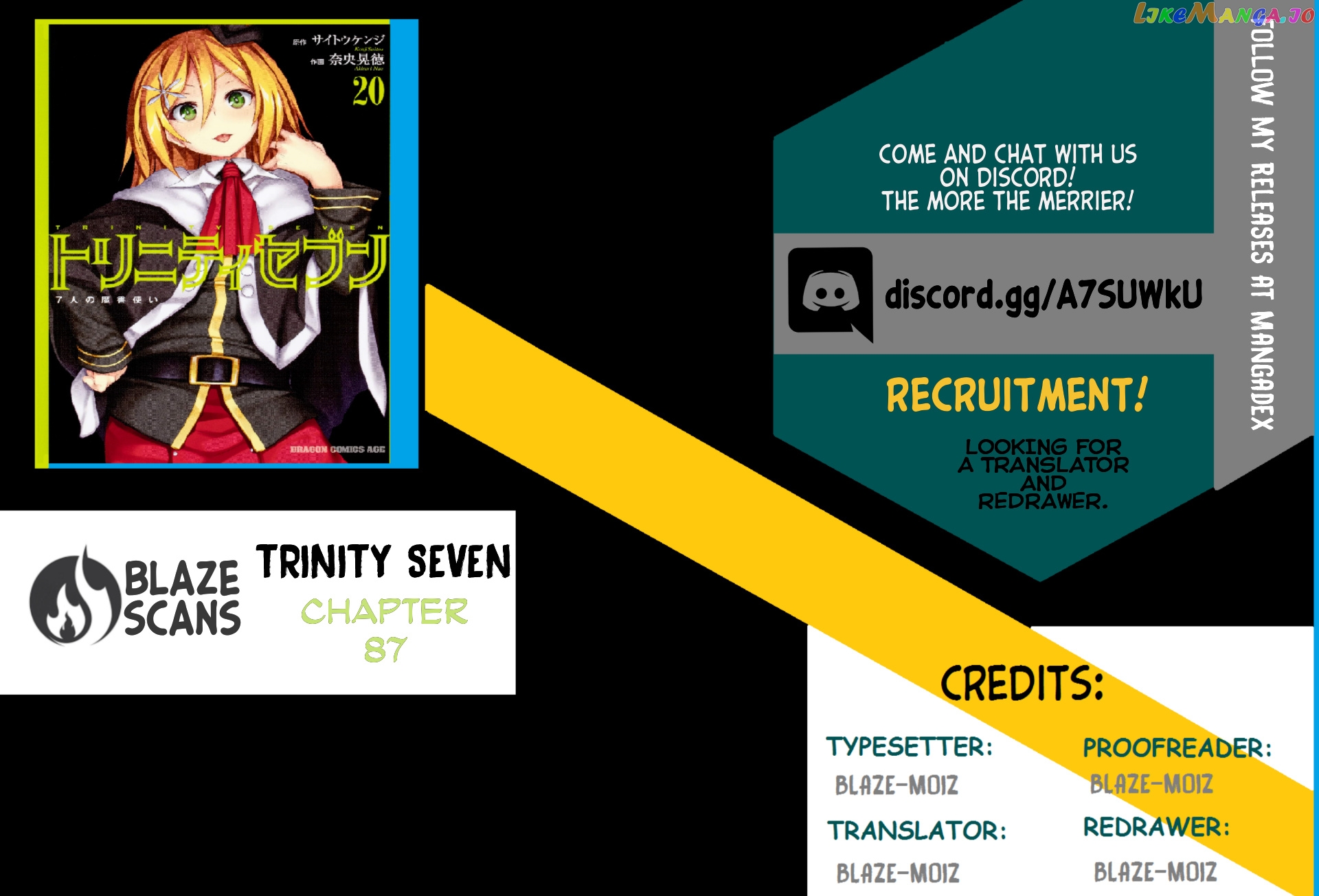 Trinity Seven: 7-Nin no Mahoutsukai chapter 87 - page 1