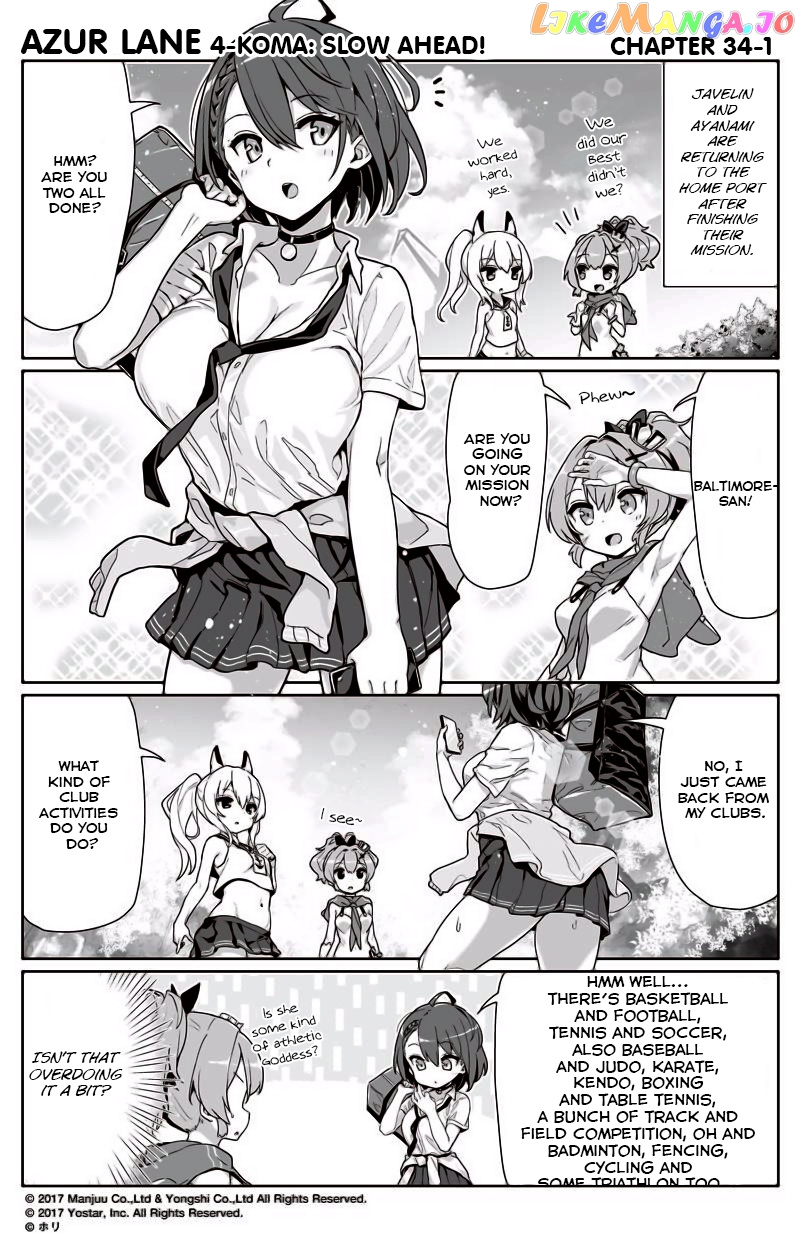 Azur Lane 4-Koma: Slow Ahead chapter 34 - page 1