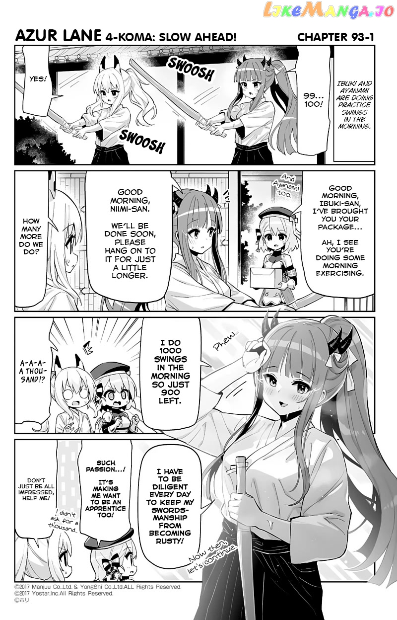 Azur Lane 4-Koma: Slow Ahead chapter 93 - page 1