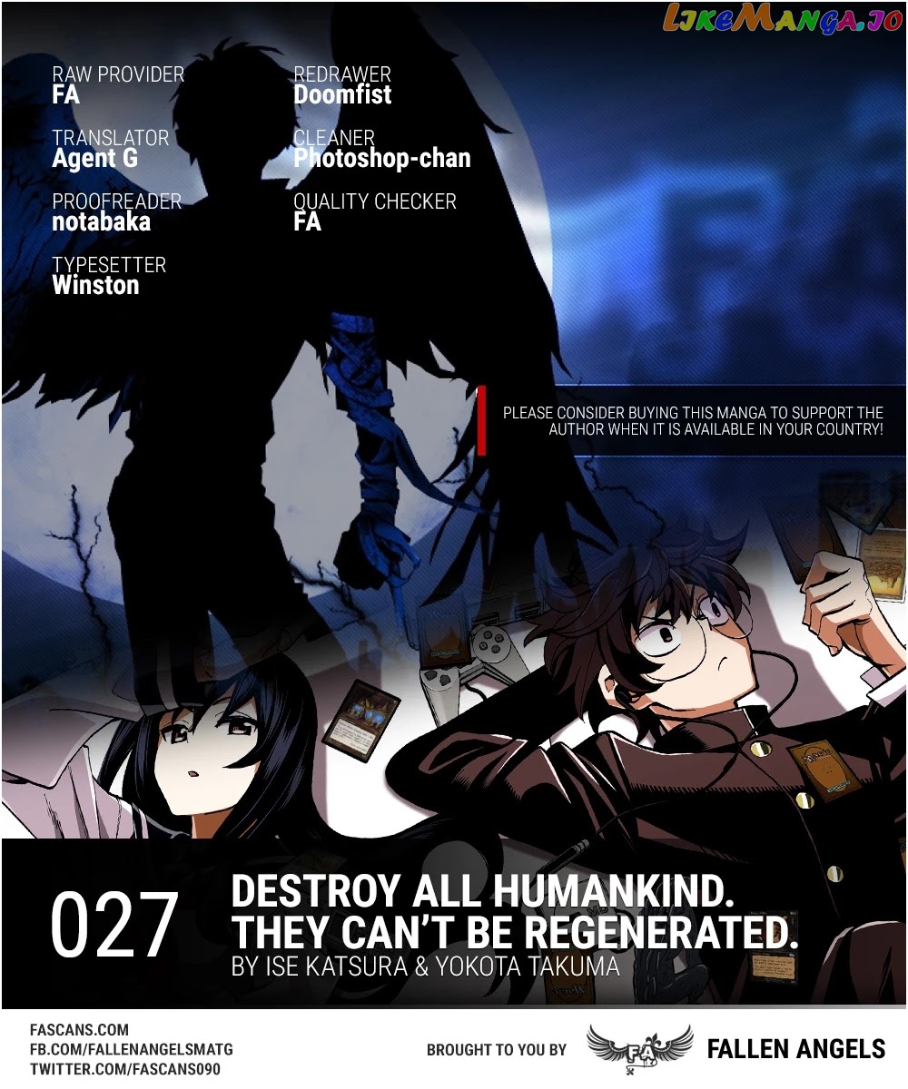 Destroy All of Humanity. It Can't Be Regenerated. chapter 27 - page 1