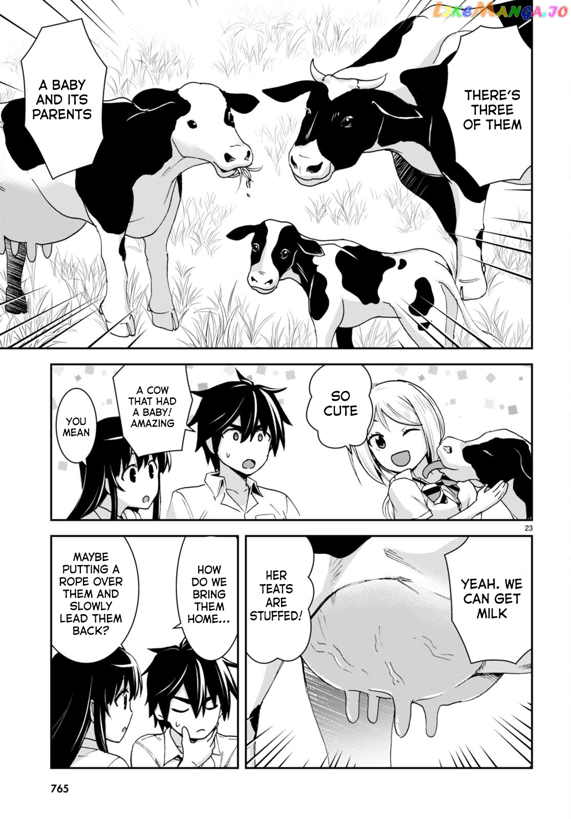 Isekai Yurutto Survival Seikatsu: Gakkou no Minna to Isekai no Mujintou ni Tenishitakedo Ore Dake Rakushou desu chapter 21 - page 24