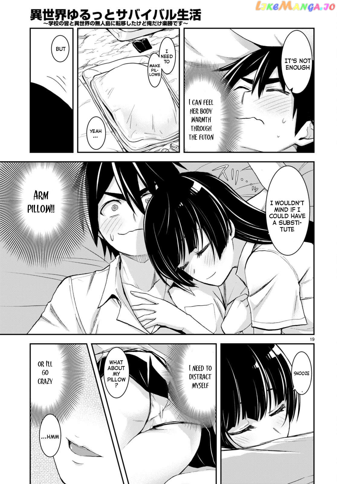 Isekai Yurutto Survival Seikatsu: Gakkou no Minna to Isekai no Mujintou ni Tenishitakedo Ore Dake Rakushou desu chapter 22 - page 20