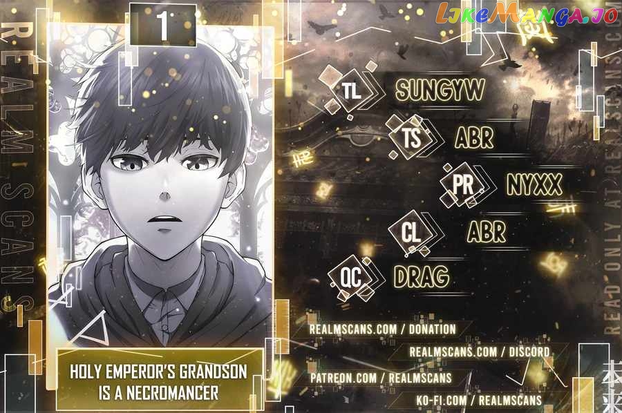 HOLY EMPEROR’S GRANDSON IS A NECROMANCER Chapter 1 - page 1