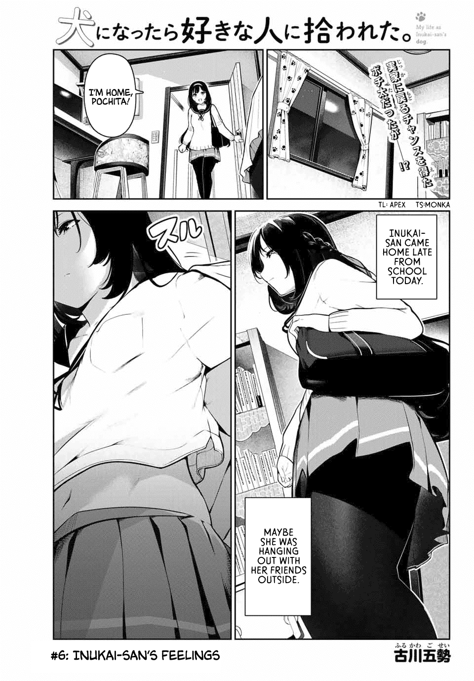 Inu Ni Nattara Suki Na Hito Ni Hirowareta chapter 6 - page 1