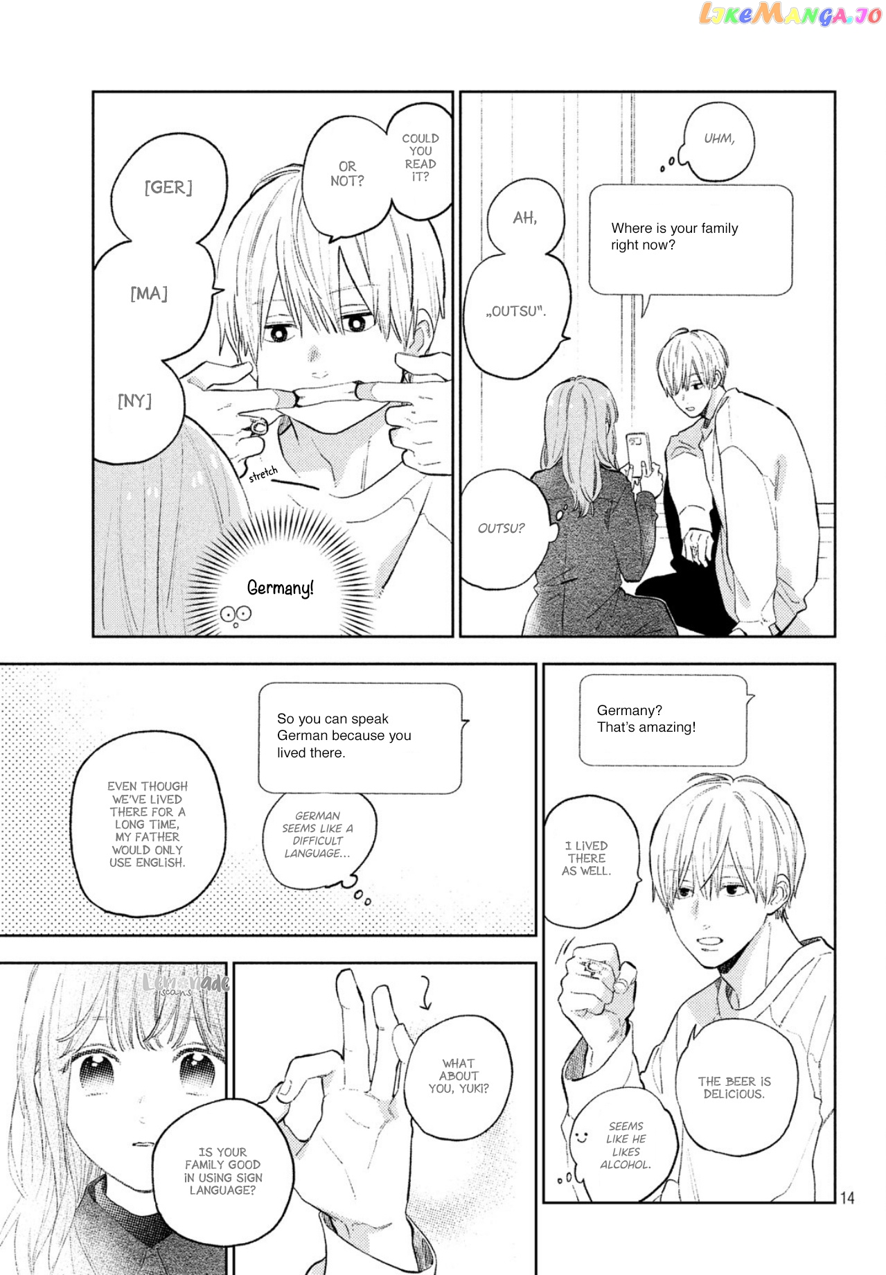 Yubisaki to Renren chapter 7 - page 14