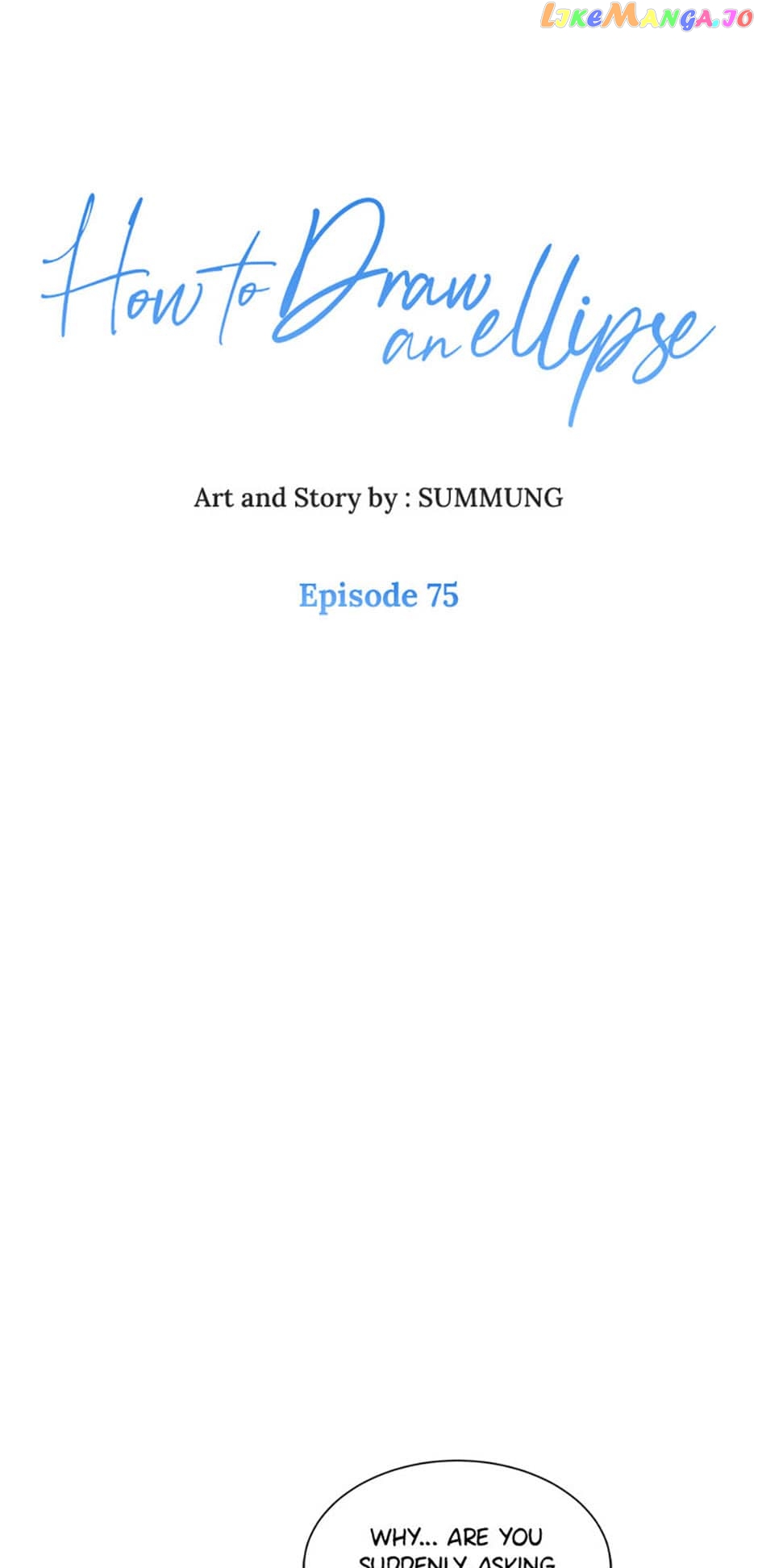 How to Draw an Ellipse Chapter 75 - page 1