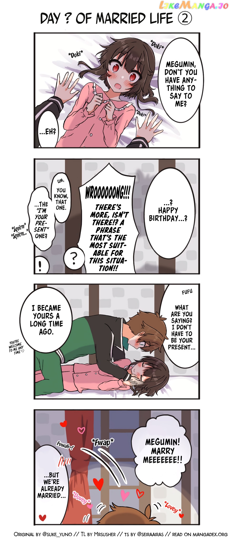 Kono Subarashii Sekai ni Shukufuku wo! - KazuMegu will get married in 100 days (Doujinshi) chapter 9.5 - page 2