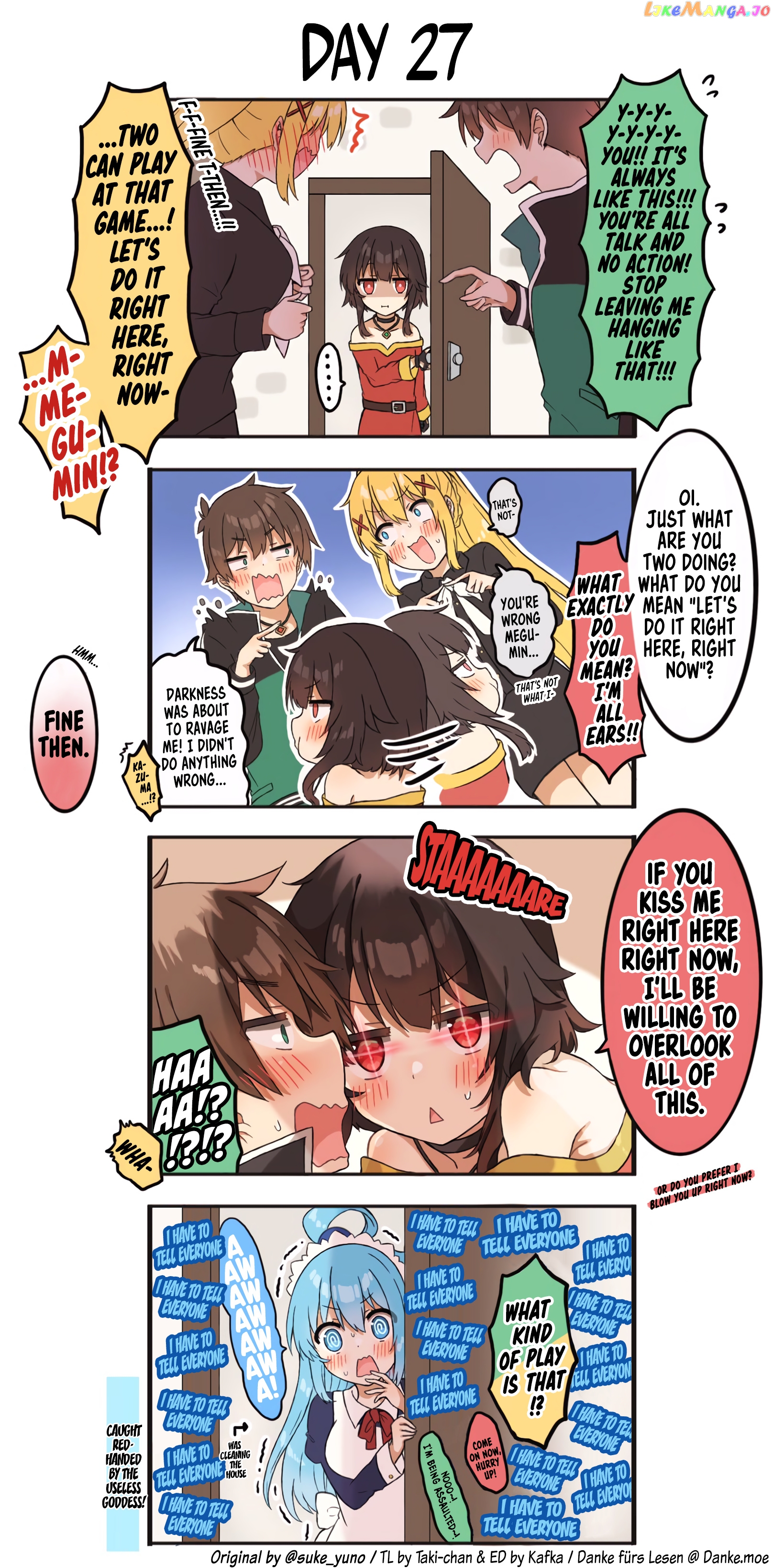 Kono Subarashii Sekai ni Shukufuku wo! - KazuMegu will get married in 100 days (Doujinshi) chapter 27 - page 1