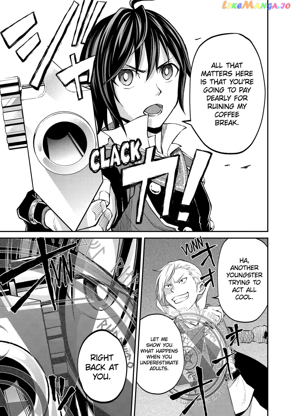 Saisoku Musou no B-kyuu Mahou Tsukai: Ippatsu Utareru Mae ni Senpatsu Uchikaesu! chapter 26 [end] - page 27