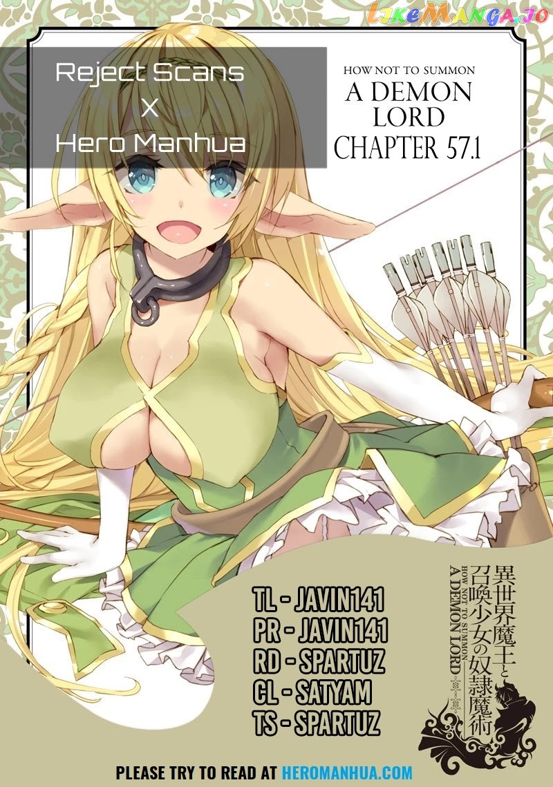 Isekai Maou to Shoukan Shoujo Dorei Majutsu chapter 57.1 - page 1