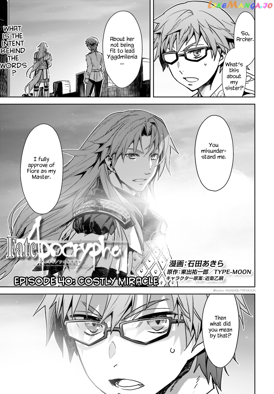 Fate/Apocrypha - Manga chapter 40 - page 1