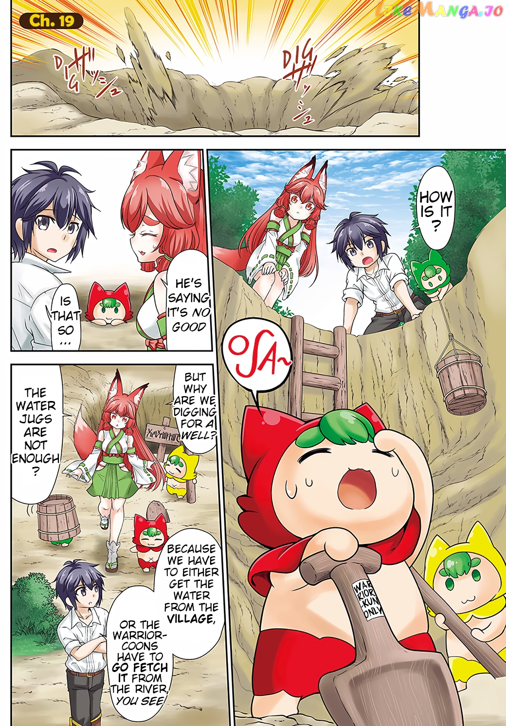 Tenohira Kaitaku Mura De Isekai Kenkokuki Fueteku Yome-Tachi To Nonbiri Mujintou Life chapter 19 - page 1