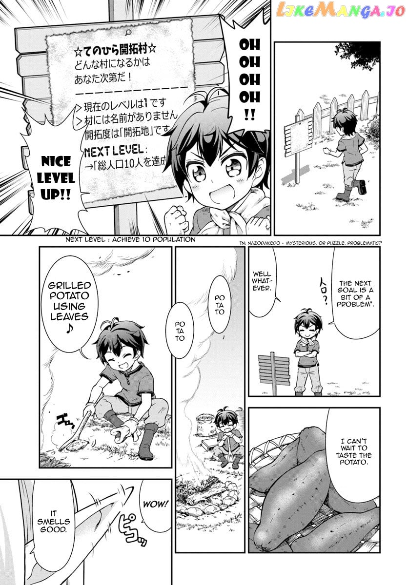 Tenohira Kaitaku Mura De Isekai Kenkokuki Fueteku Yome-Tachi To Nonbiri Mujintou Life chapter 2 - page 16
