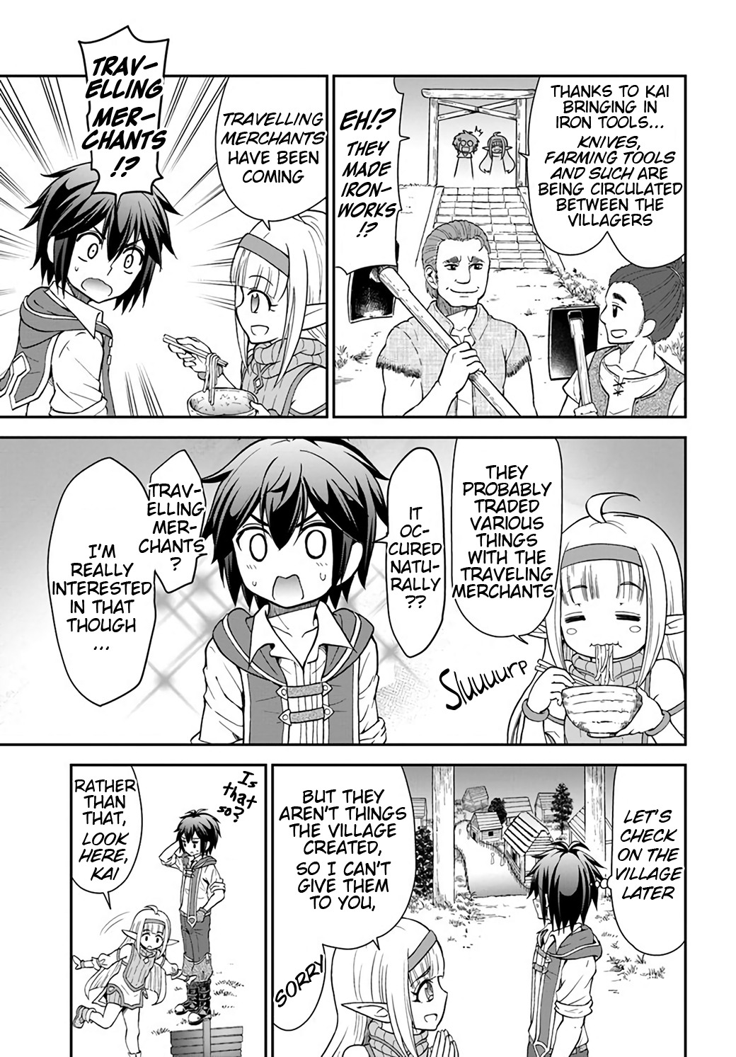 Tenohira Kaitaku Mura De Isekai Kenkokuki Fueteku Yome-Tachi To Nonbiri Mujintou Life chapter 22 - page 21