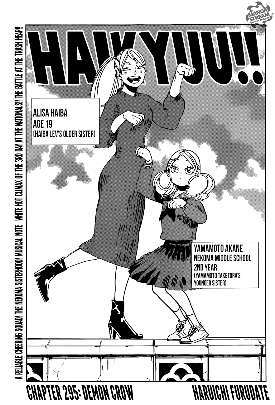 Haikyuu!! - Manga chapter 295 - page 1