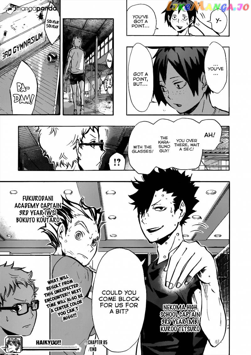Haikyuu!! - Manga chapter 85 - page 20