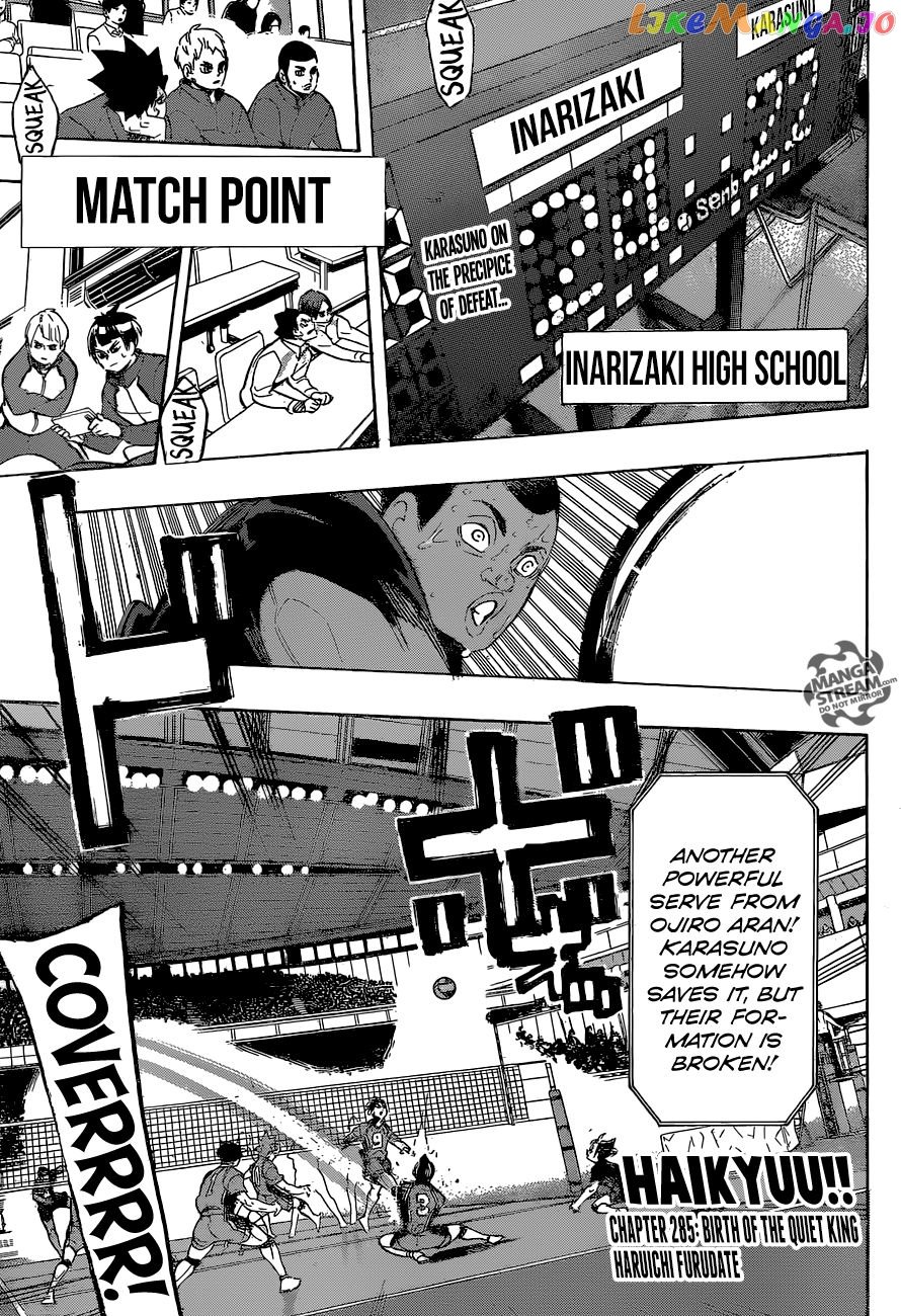 Haikyuu!! - Manga chapter 285 - page 1
