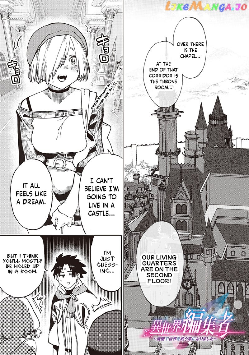 Isekai Henshūsha ~Manga De Sekai O Sukū Koto Ni Narimashita~ chapter 4.1 - page 2