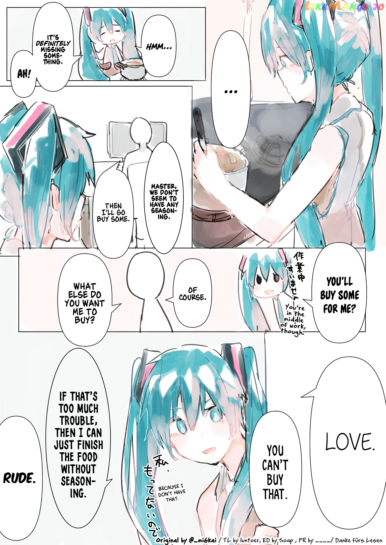 The Daily Life Of Master & Hatsune Miku chapter 14 - page 1