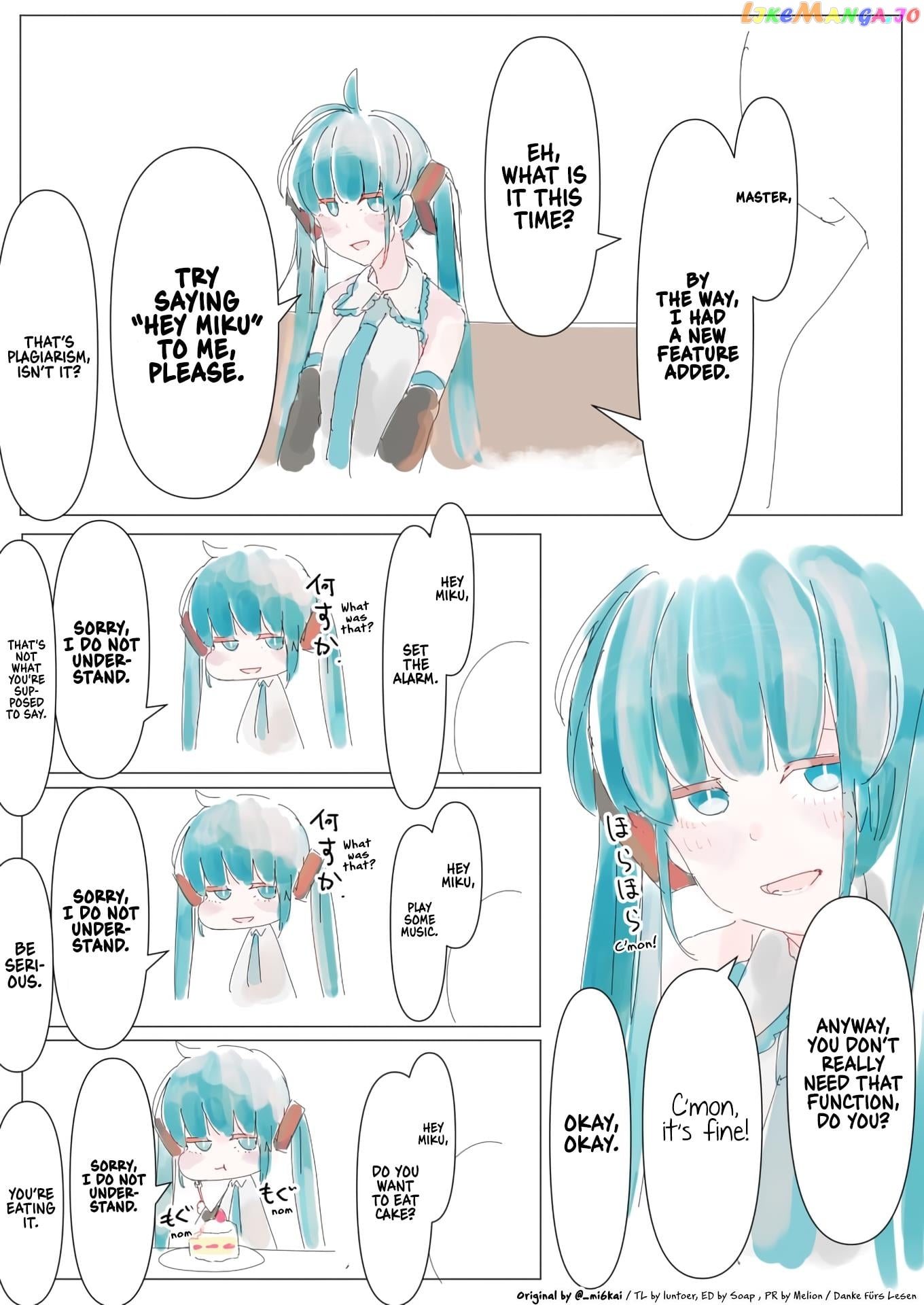 The Daily Life Of Master & Hatsune Miku chapter 24 - page 1