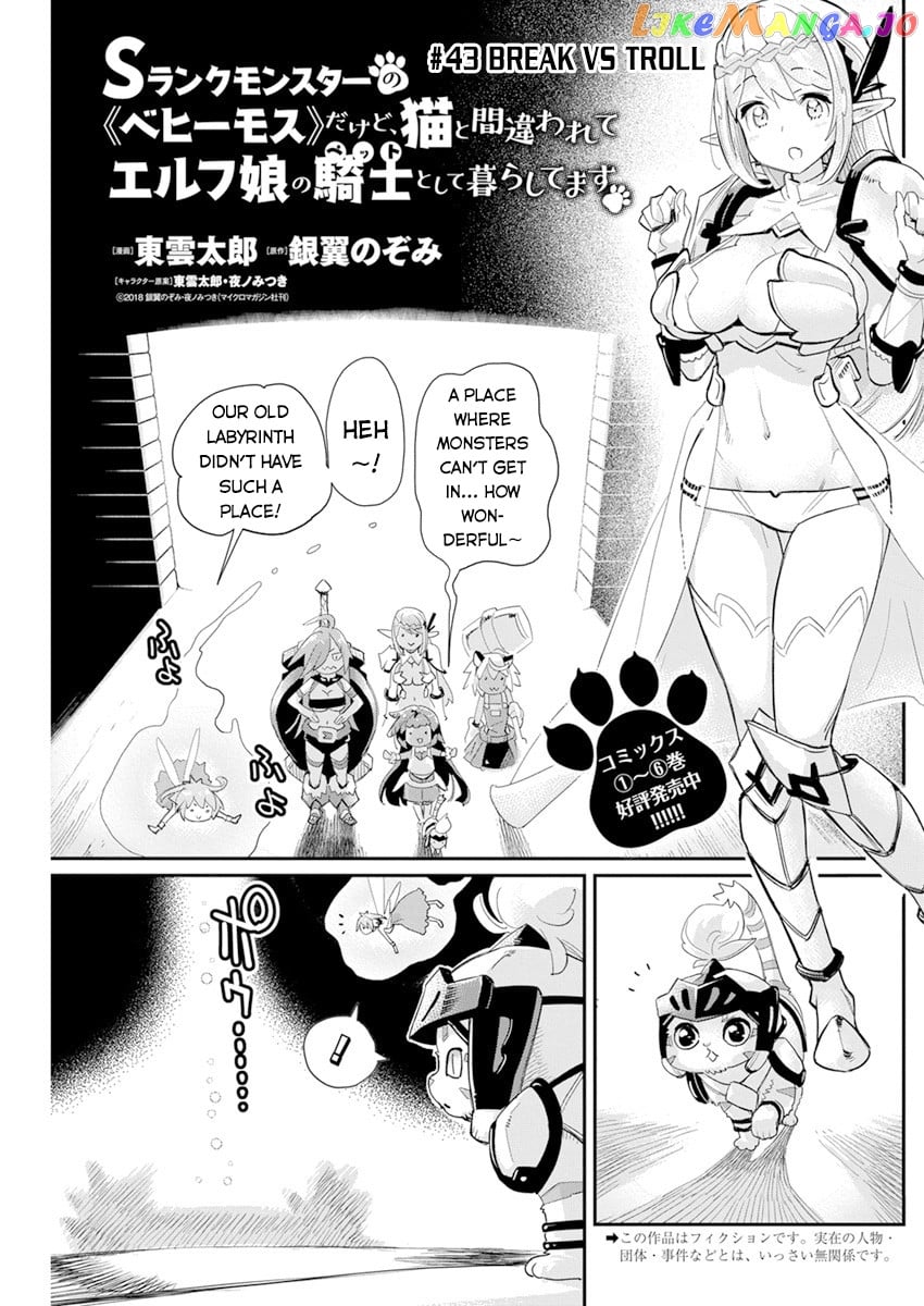 I Am Behemoth Of The S Rank Monster But I Am Mistaken As A Cat And I Live As A Pet Of Elf Girl chapter 43 - page 2