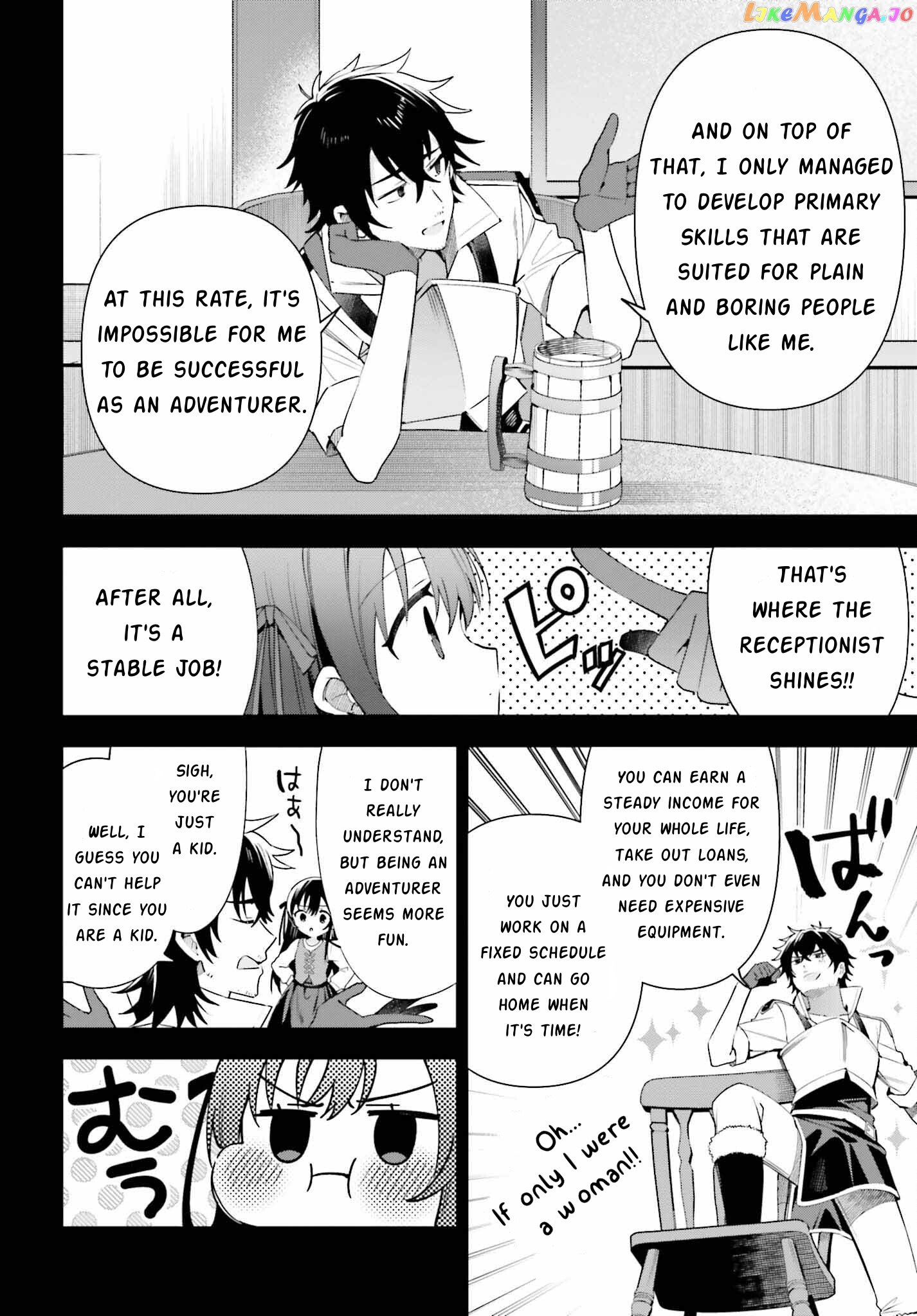 I’m the guild receptionist, but since I don’t want to work overtime, I think I’ll just solo the boss chapter 15 - page 8