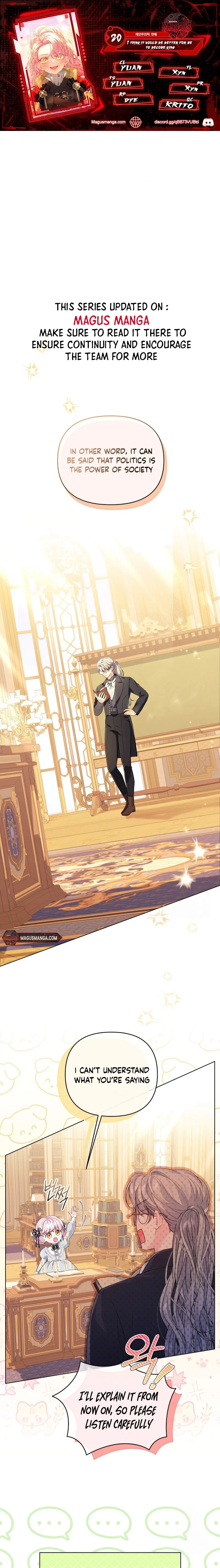 I Think It Would Be Better For Me to Become King Chapter 20 - page 1