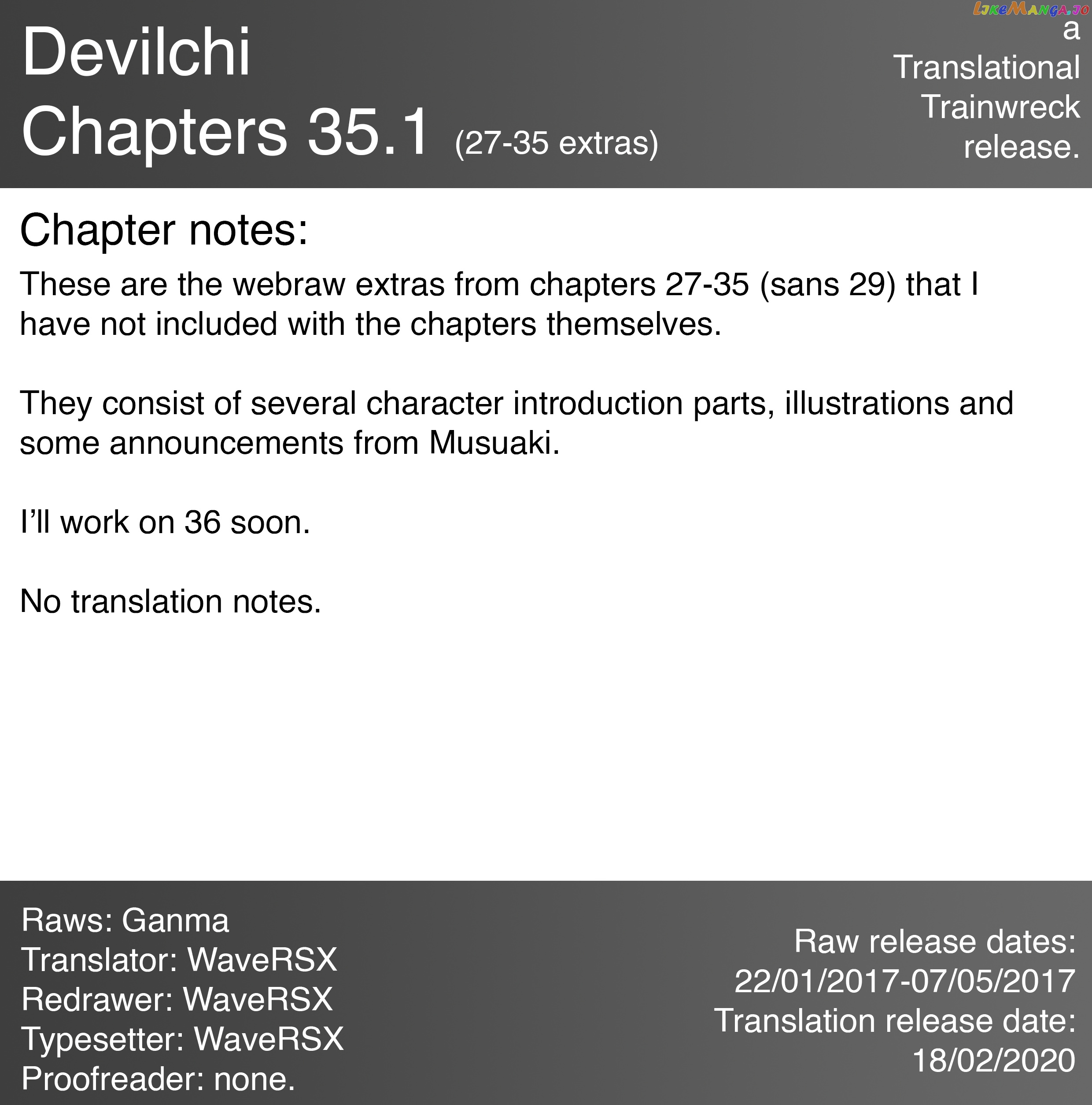 Devilchi - Manga chapter 35.1 - page 1