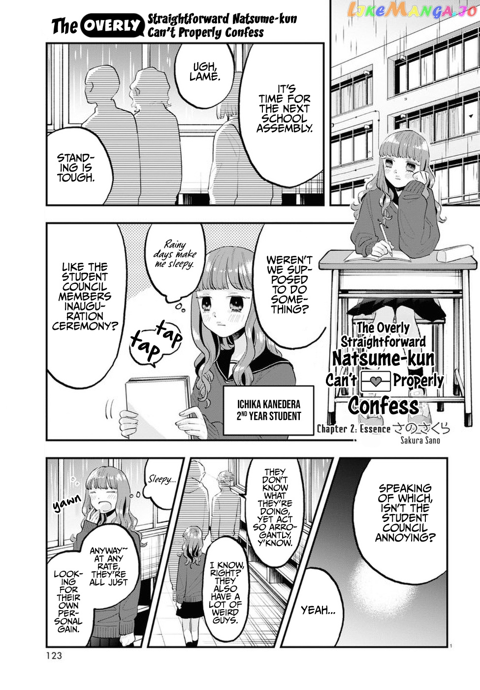 The Overly Straightforward Natsume-Kun Can’t Properly Confess chapter 2 - page 1