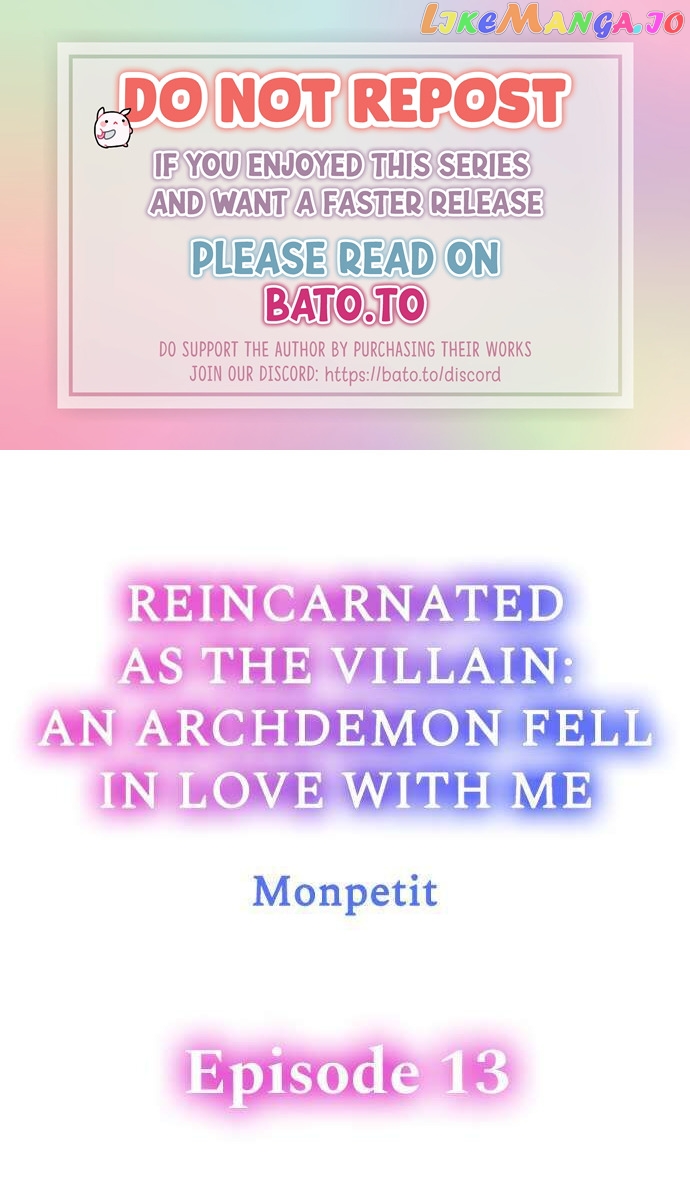 Reincarnated as the Villain: An Archdemon Fell in Love With Me chapter 13 - page 1