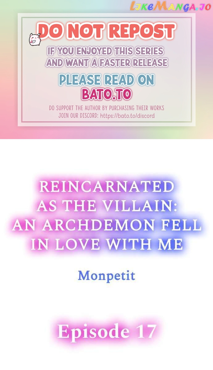 Reincarnated as the Villain: An Archdemon Fell in Love With Me chapter 17 - page 1