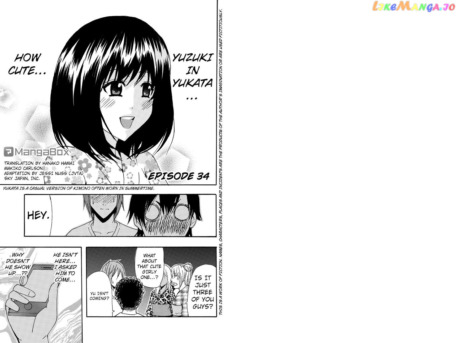 Yugawara-kun wa Ooyamada Danshi Koukou de Moteru Houhou o Kangaeteita ga chapter 34 - page 1