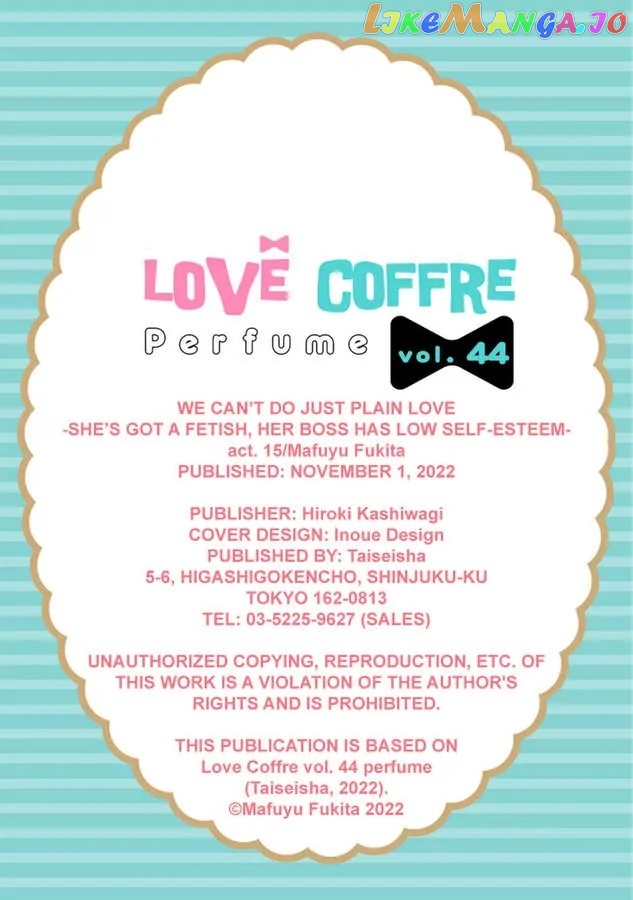 We Can't Do Just Plain Love -She's Got a Fetish, He's Got Low Self-Esteem- Chapter 15 - page 43
