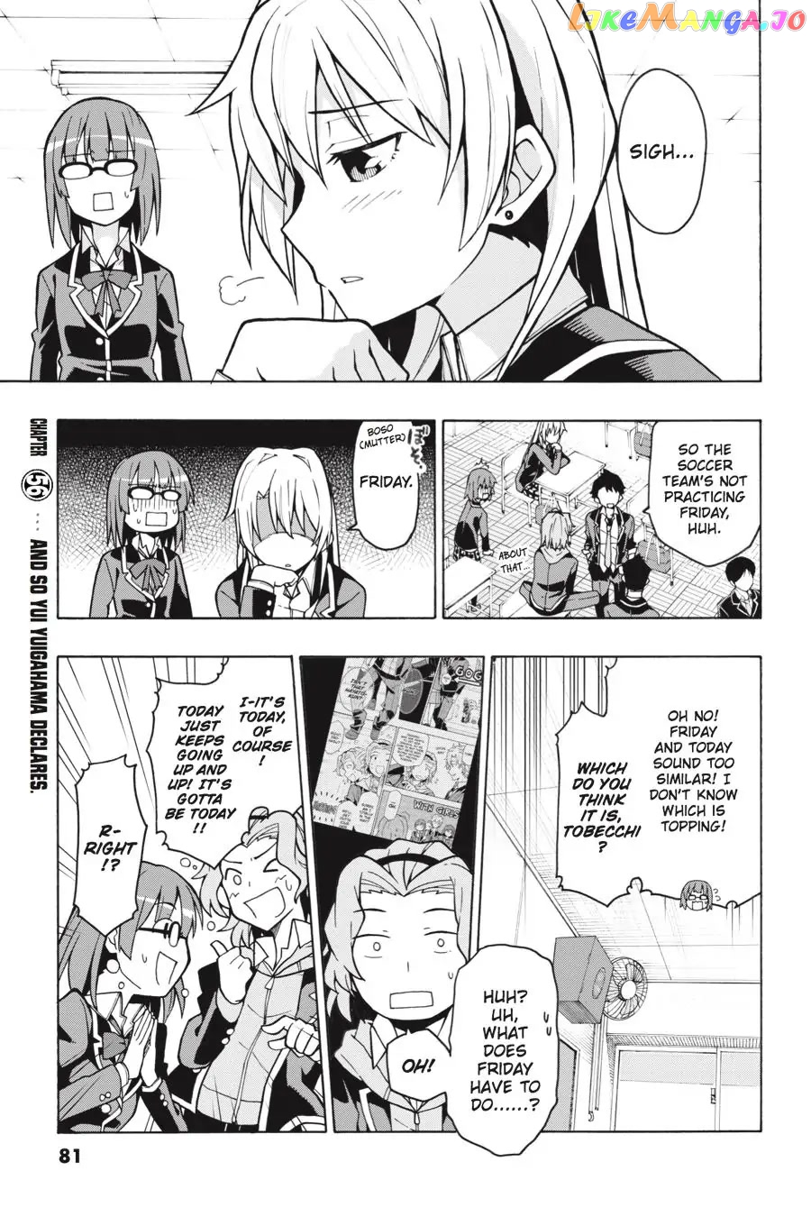 Yahari Ore no Seishun Rabukome wa Machigatte Iru. @ Comic chapter 56 - page 1