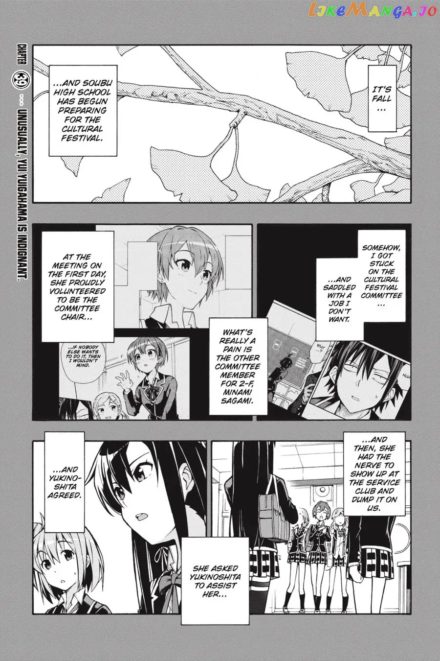 Yahari Ore no Seishun Rabukome wa Machigatte Iru. @ Comic chapter 39 - page 1