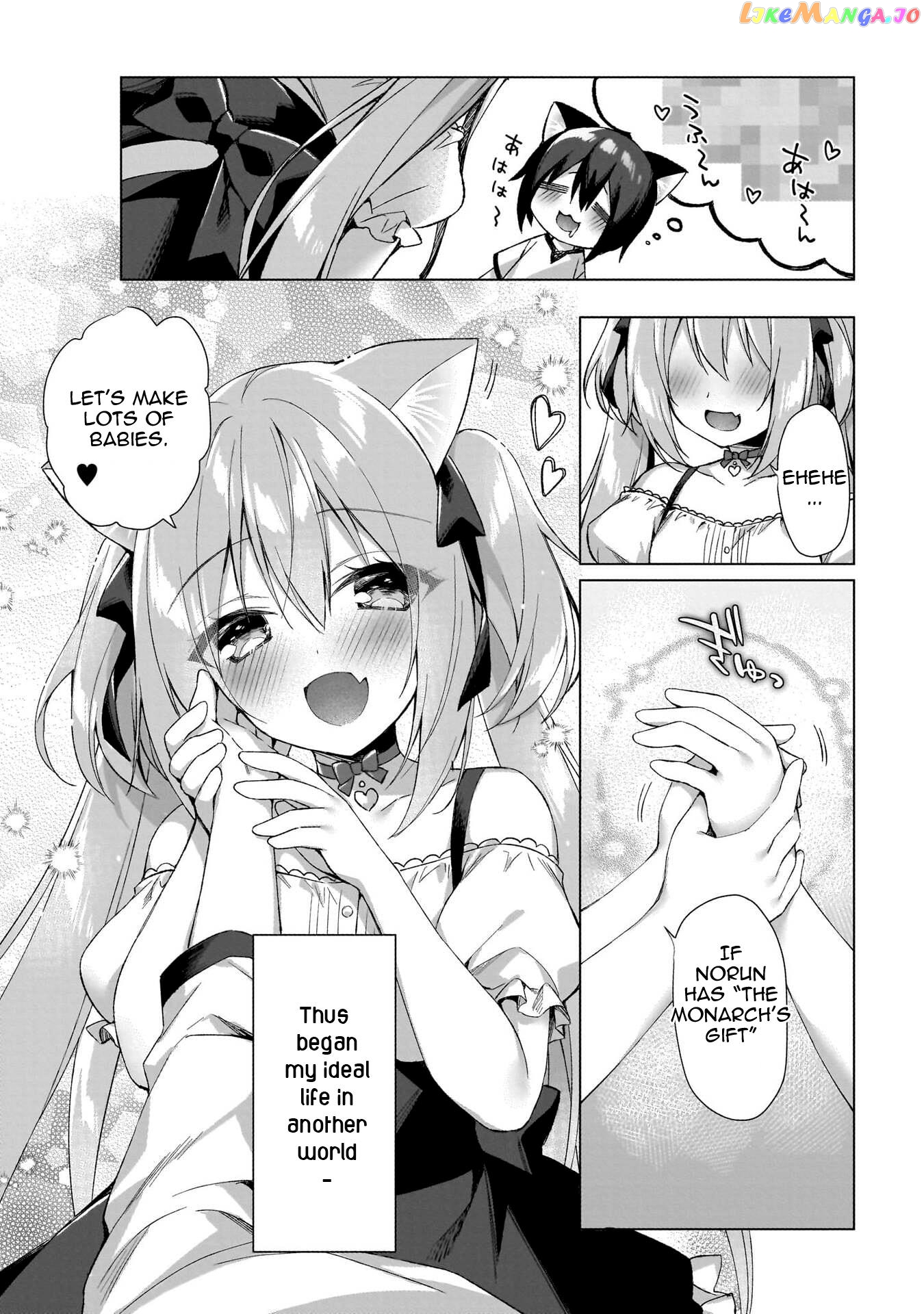 Boku No Risou No Isekai Seikatsu ~Tensei Shitara Kemomimi Musume Darake No Sekai De Harem Ni~ chapter 1 - page 42