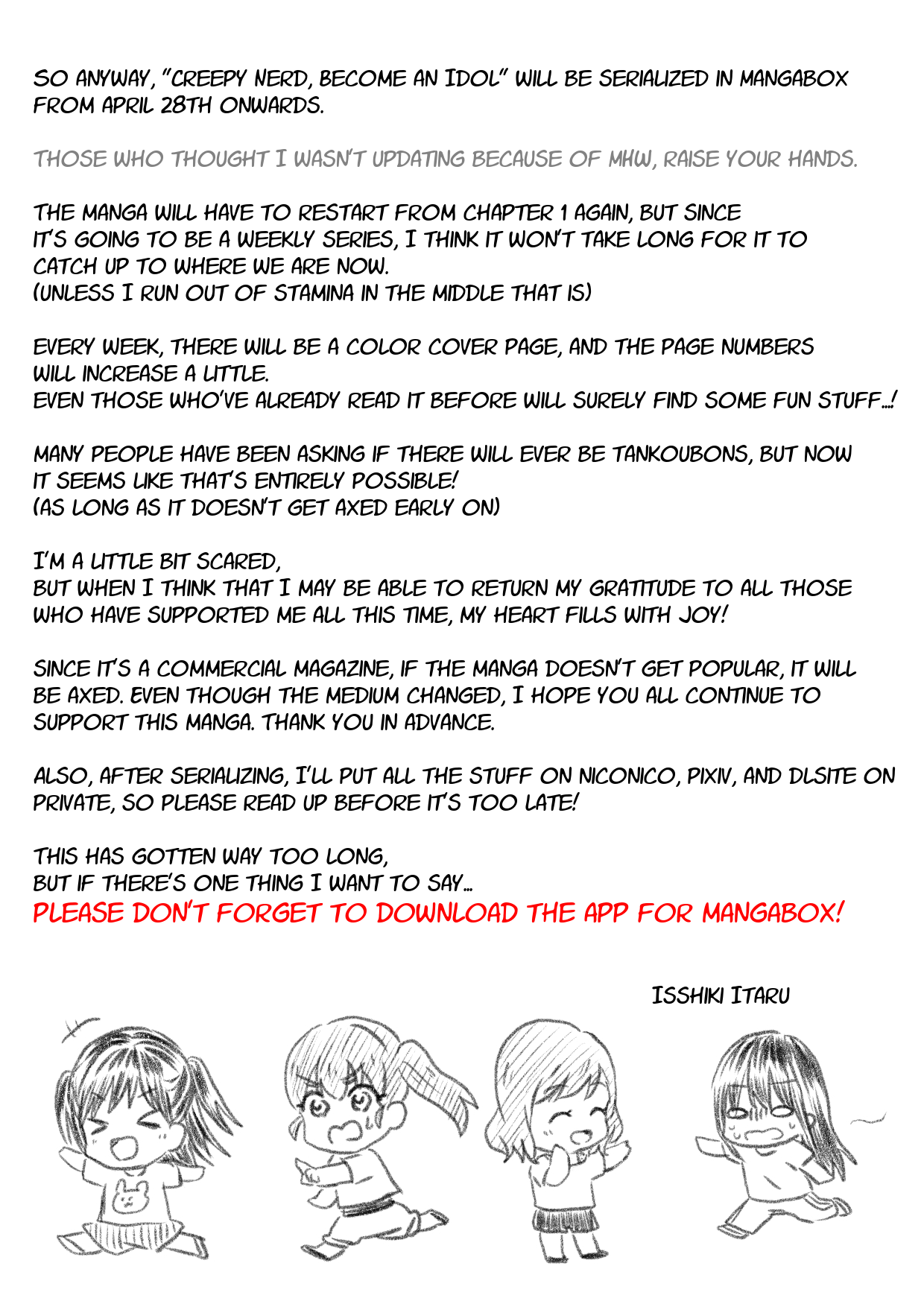 KimoOta, Idol Yarutteyo chapter 25.99 - page 3
