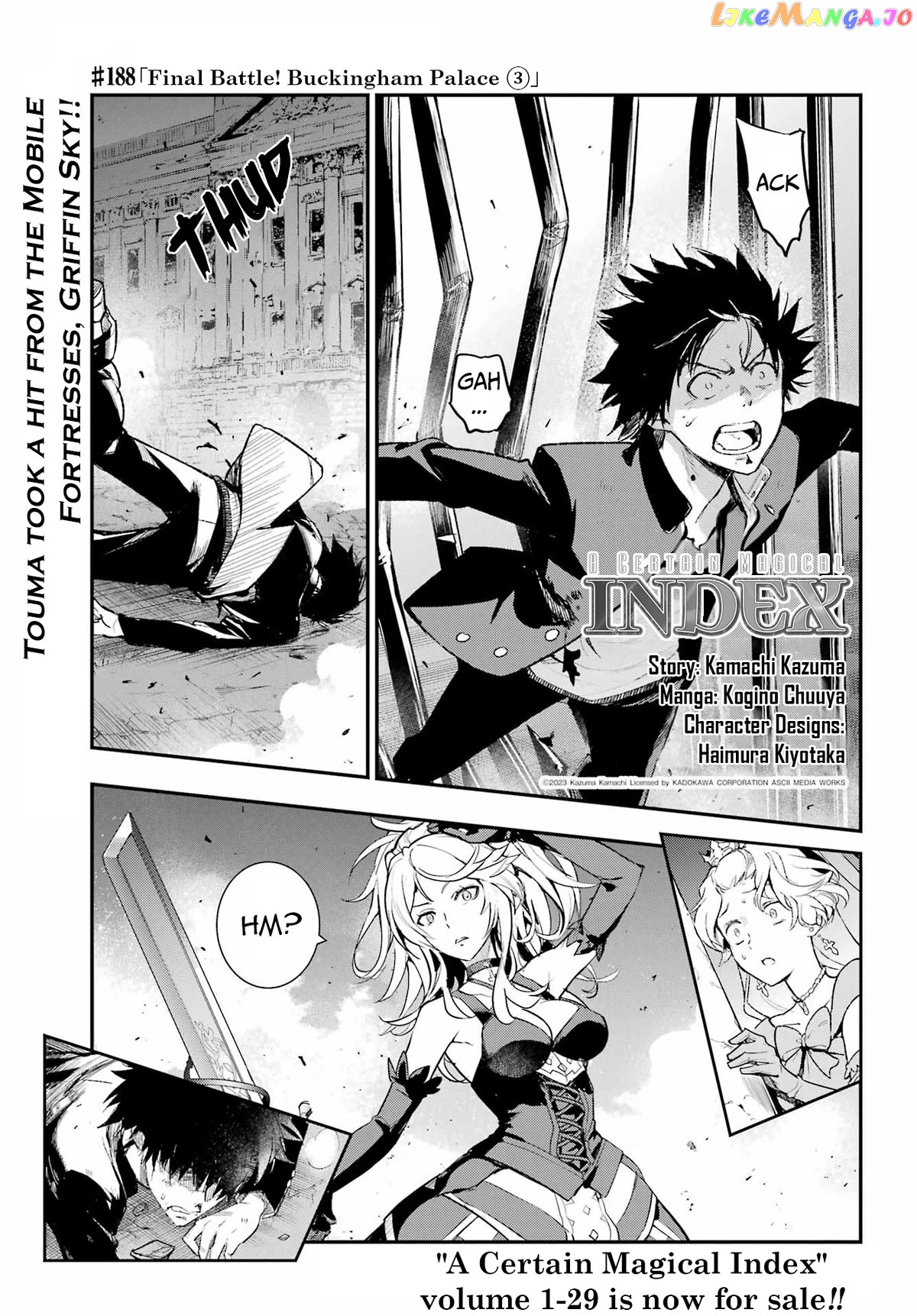 To Aru Majutsu no Kinsho Mokuroku Chapter 188 - page 1