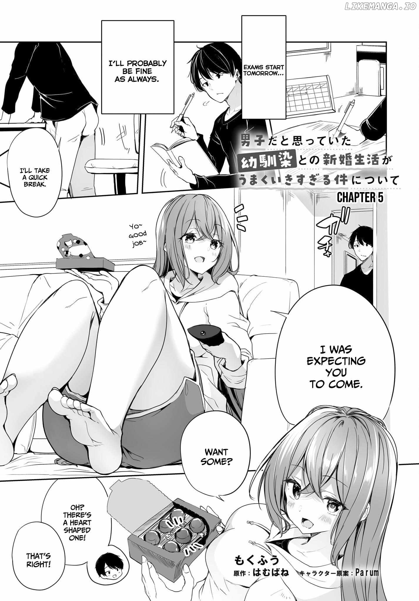 Danshi Da To Omotteita Osananajimi To No Shinkon Seikatsu Ga Umakuiki Sugiru Kudan Ni Tsuite Chapter 5 - page 2