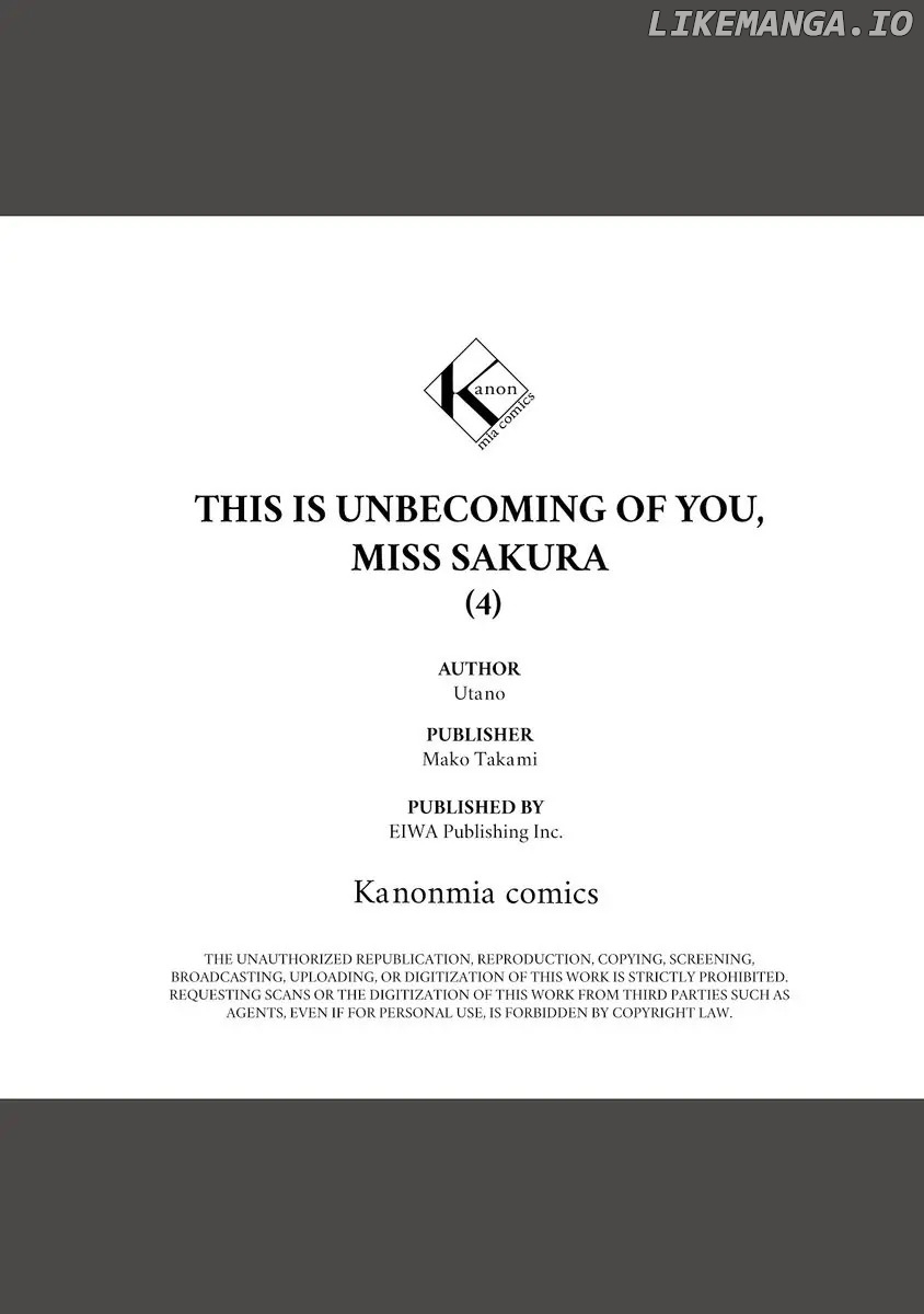 This Is Unbecoming of You, Miss Sakura Chapter 4 - page 33