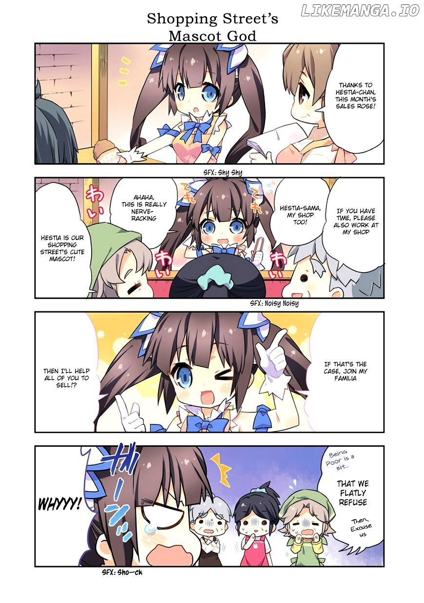 Dungeon ni Deai o Motomeru no wa Machigatte Iru Darou ka 4-koma - Kami-sama no Nichijou chapter 1 - page 4