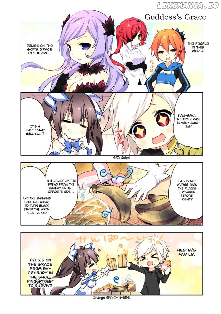 Dungeon ni Deai o Motomeru no wa Machigatte Iru Darou ka 4-koma - Kami-sama no Nichijou chapter 1 - page 7