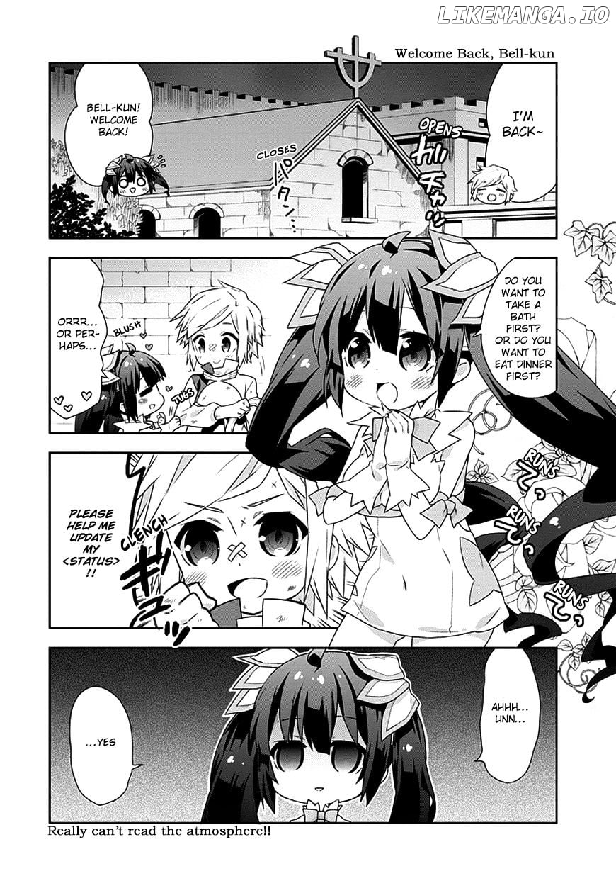Dungeon ni Deai o Motomeru no wa Machigatte Iru Darou ka 4-koma - Kami-sama no Nichijou chapter 3 - page 2