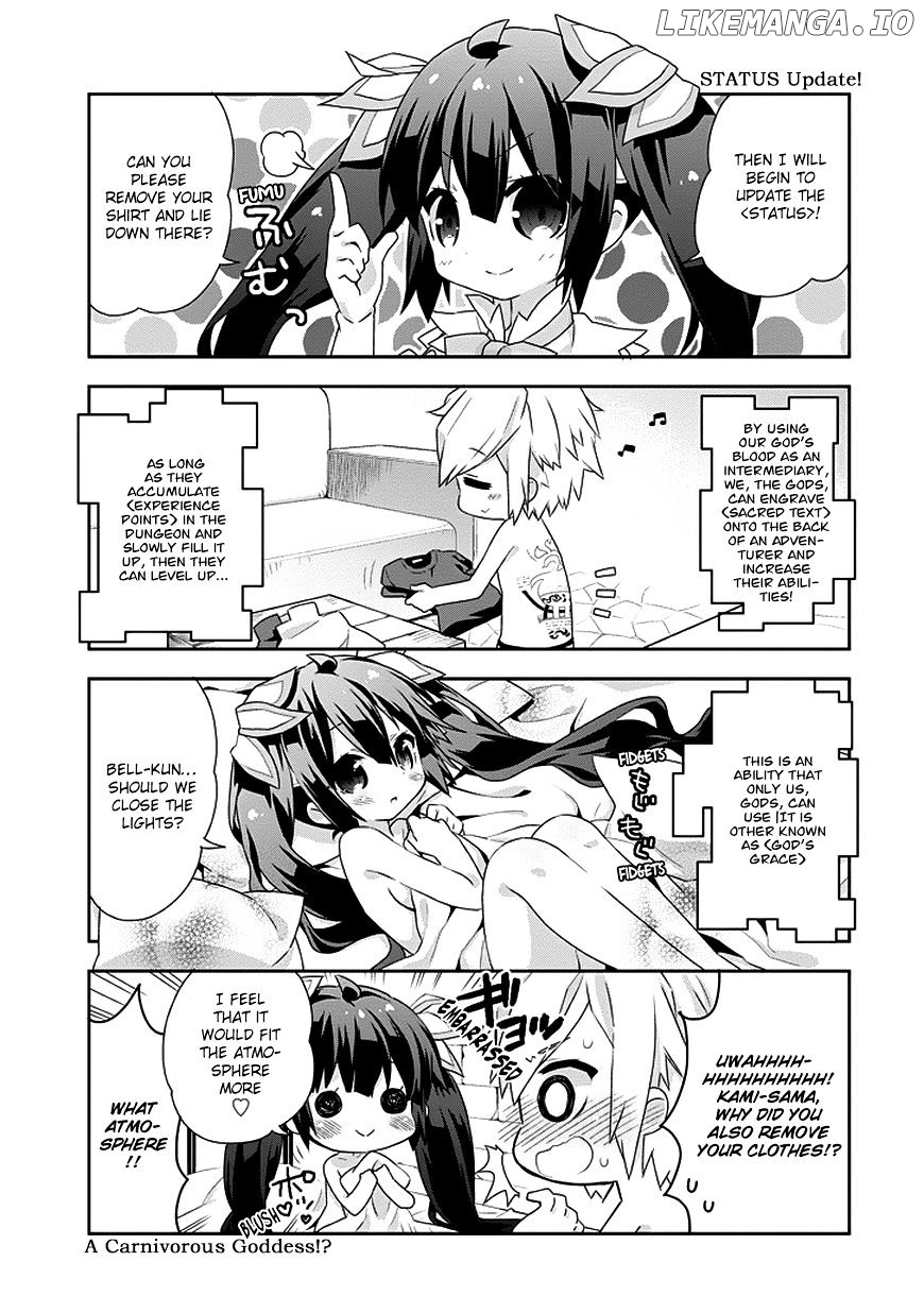 Dungeon ni Deai o Motomeru no wa Machigatte Iru Darou ka 4-koma - Kami-sama no Nichijou chapter 3 - page 3