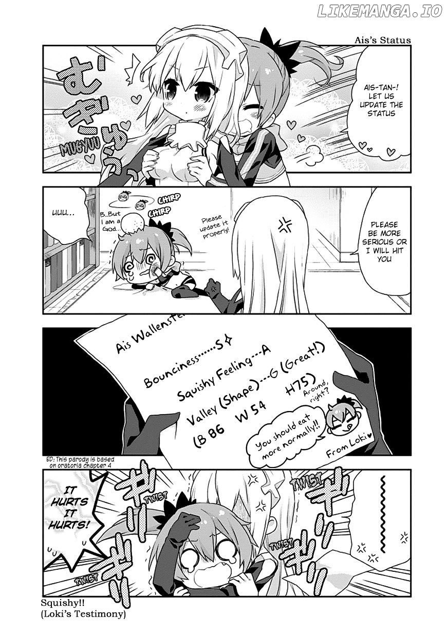 Dungeon ni Deai o Motomeru no wa Machigatte Iru Darou ka 4-koma - Kami-sama no Nichijou chapter 3 - page 9