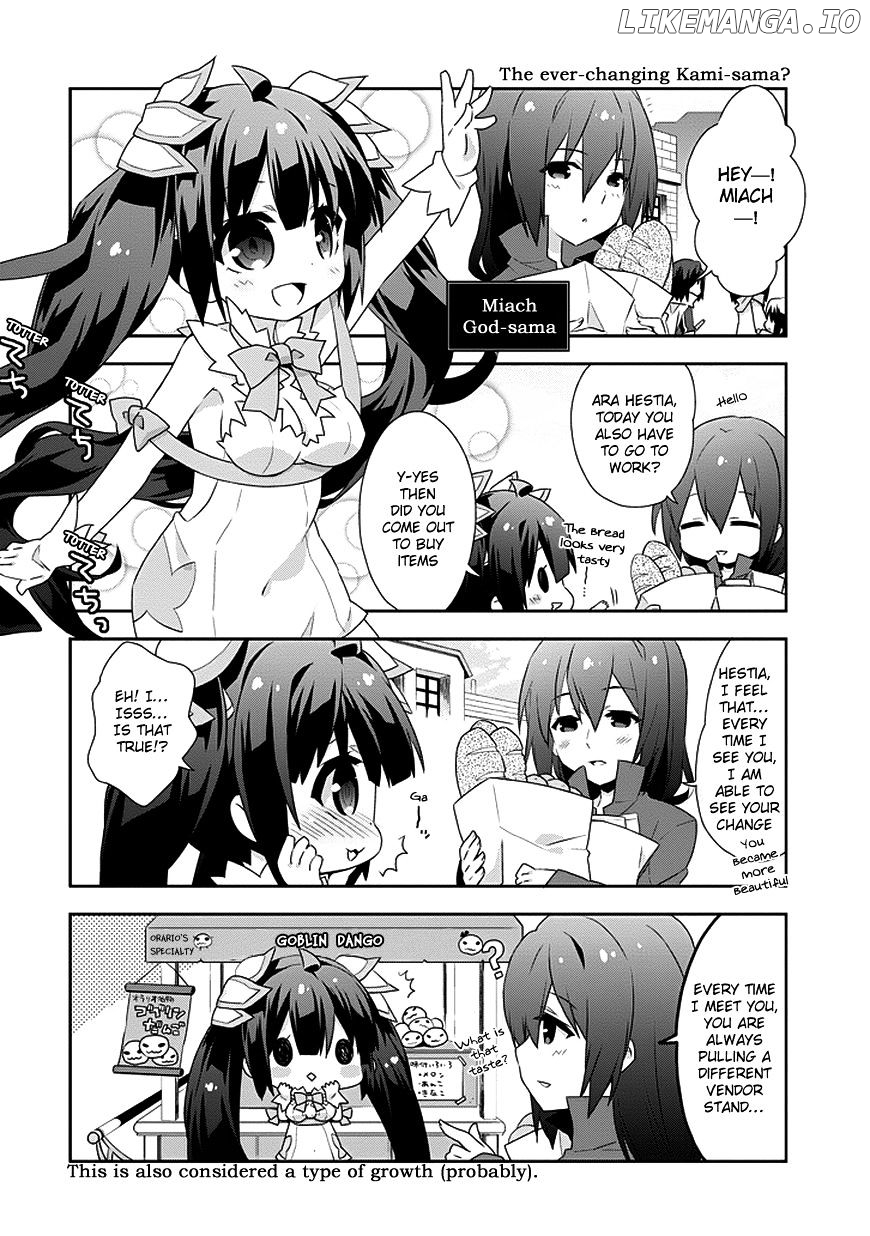 Dungeon ni Deai o Motomeru no wa Machigatte Iru Darou ka 4-koma - Kami-sama no Nichijou chapter 4 - page 2