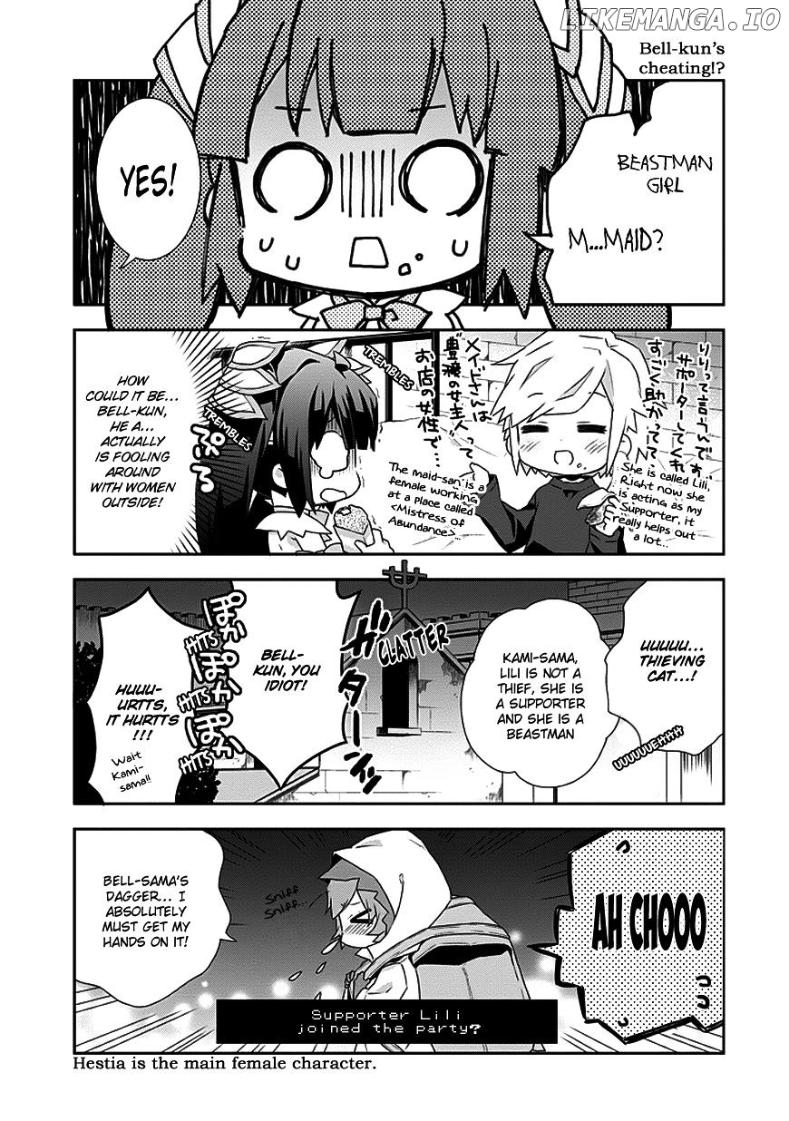Dungeon ni Deai o Motomeru no wa Machigatte Iru Darou ka 4-koma - Kami-sama no Nichijou chapter 6 - page 9