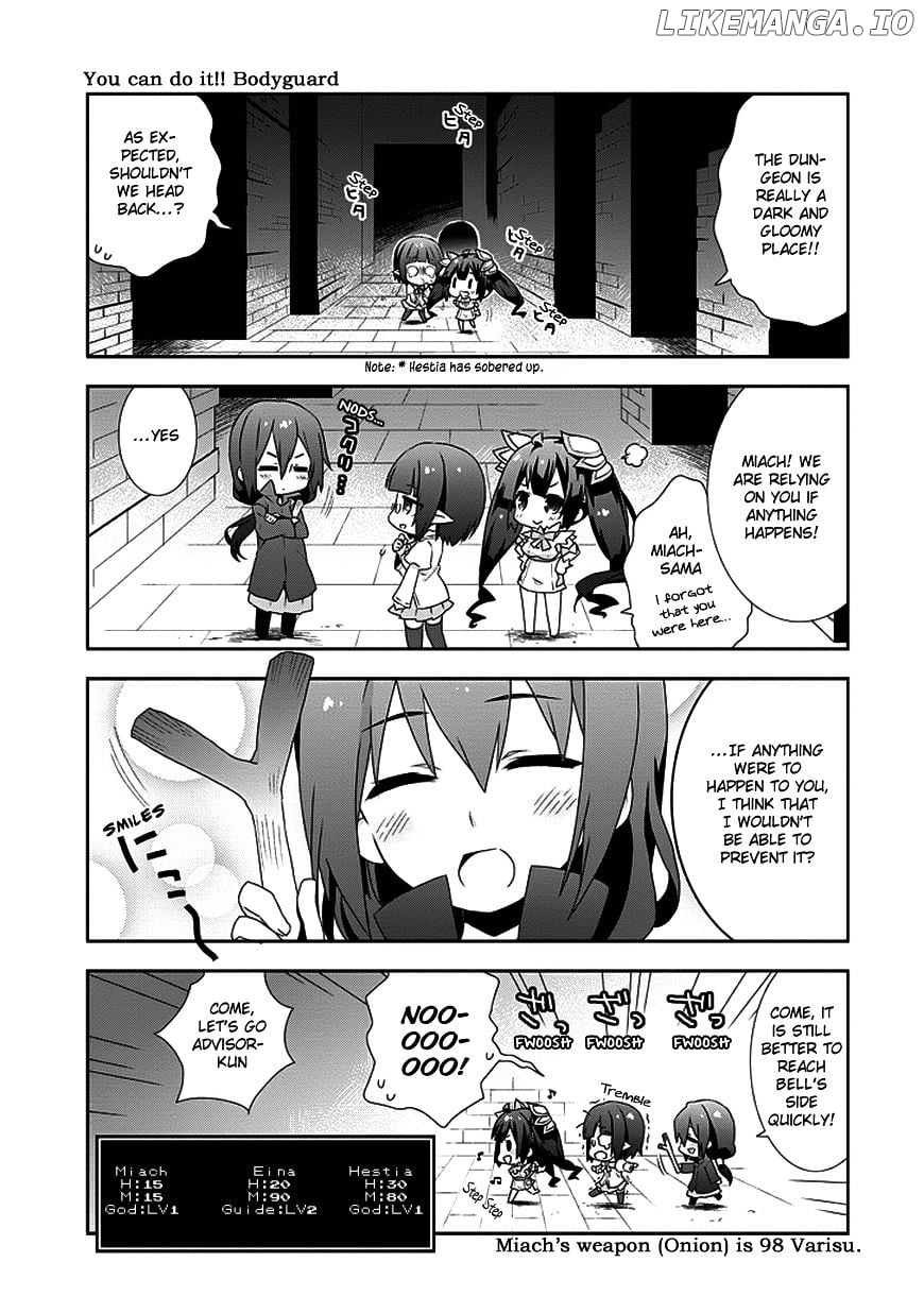 Dungeon ni Deai o Motomeru no wa Machigatte Iru Darou ka 4-koma - Kami-sama no Nichijou chapter 10 - page 3